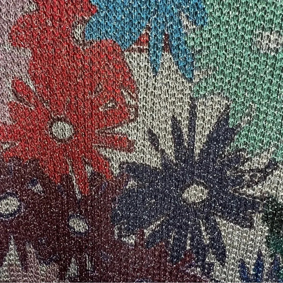 SPLENDID X MARGHERITA MISSONI Dress Brillare Daisy Metallic Midi Sheath Small - Picture 8 of 16